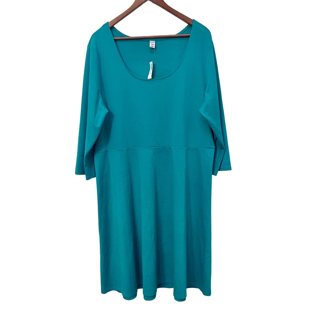 NWT Old Navy Teal Green Scoop Neck‎ Tunic Dress Plus Size XXL Basic Casual Comfy
